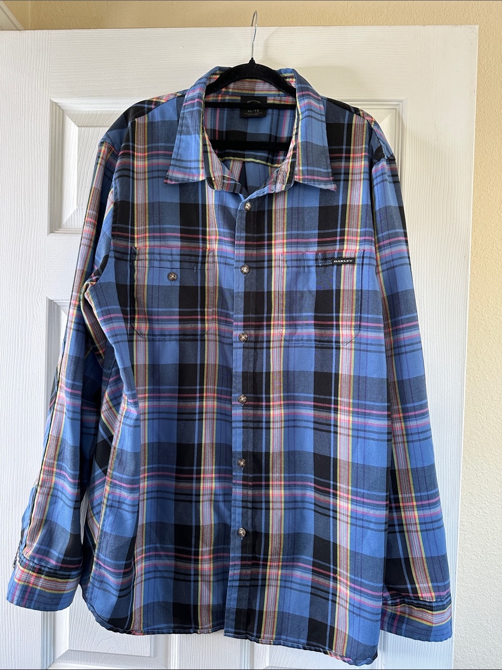 Oakley Blue Plaid Button-Down Shirt